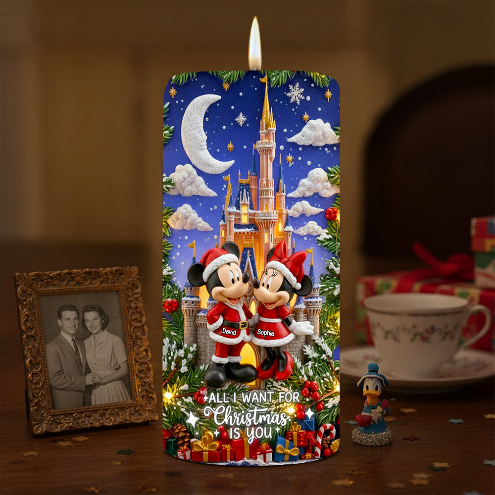 Romantic Couple Festive Season LED Candle, Personalized Christmas Gifts For Couple 05qhdt060925
