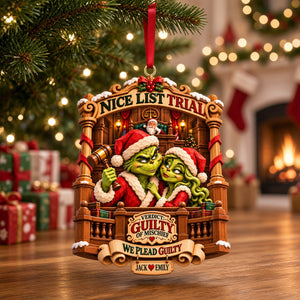 Couple Nice List Trial Christmas Ornament - Personalized Gifts For Couple 08hatn121026