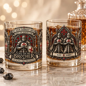 Knight Brother Drinking Glass - Personalized Gifts For Brothers 02padt231026