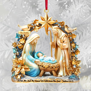 Faithful Nativity Acrylic Ornament - Personalized Gifts For Family 02TGMG031125