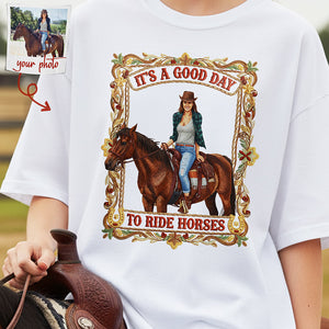 Horse Riding Shirt – Custom Photo Gifts For Horse Lovers 03nata181225