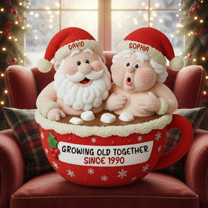 Funny Old Couple Pillow - Personalized Gifts For Couple Christmas Pillow 04OHTN111125