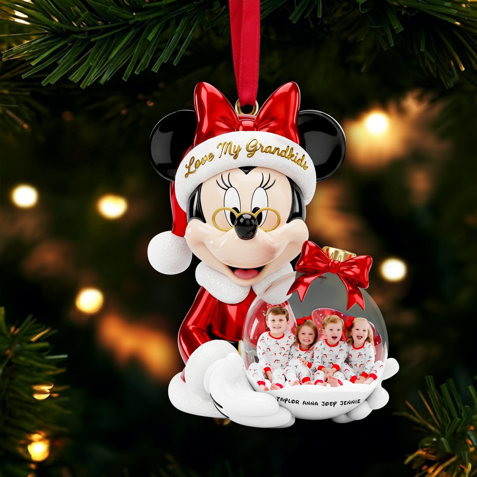 Cherished Grandkids Ornament - Personalized Custom Photo Gift For Grandkids 01PGLU271025-Homacus