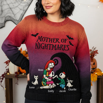 Spooky Mom Mischiefs Ugly Sweater, Personalized Halloween Gifts For Mom 01QHDT030925