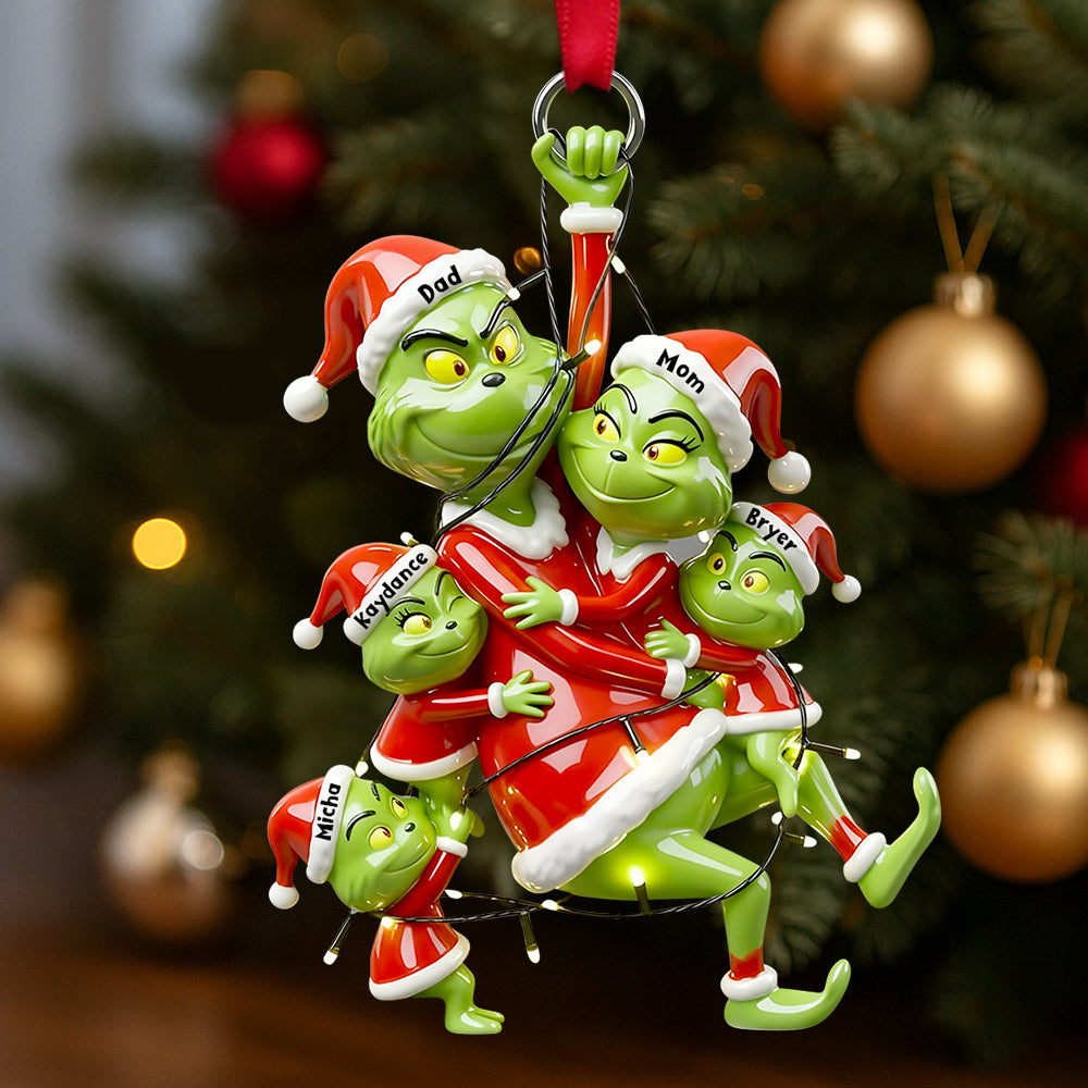Fun Playing Family Hangng Ornament - Personalized Gifts For Family 03QHDT061025