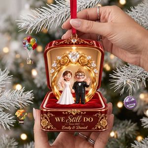 Love Engagement Anniversary Ornament - Personalized Gifts For Couple 01qhlu210926