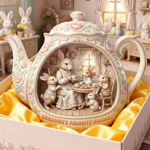 Easter Grandma's Cozy Bunny Tea Party – Personalized Gifts For Grandma 03natn250226