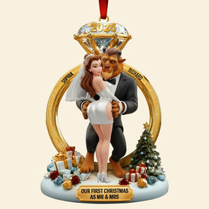 Fairy Tale Wedding Christmas Ornament Personalized Gifts For Couple 01TGQN211125
