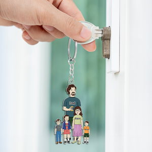Funny Dad Acrylic Keychain - Personalized Gift For Dad 02QHHU210525HG-Homacus