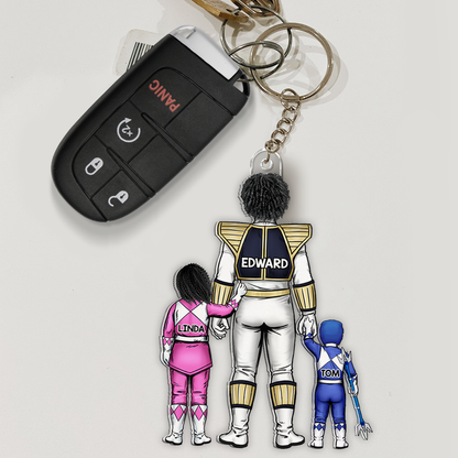 Power Dad Keychain Personalized Gifts For Dad 03QHHU070525HH - Keychains - GoDuckee