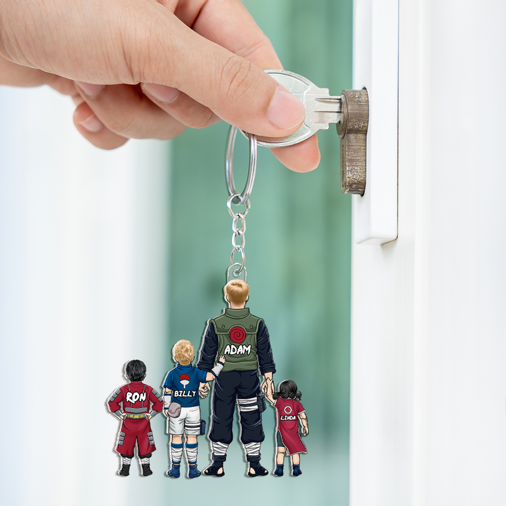 Anime Dad Keychain - Personalized Gifts For Dad 01qhhu120525pa - Keychains - GoDuckee