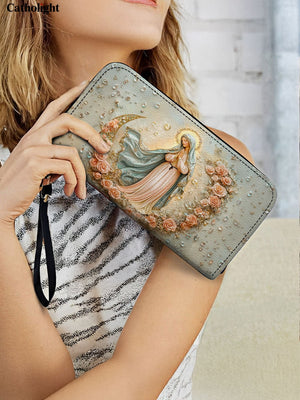 Catholight  The Crescent of Serenity Leather Wallet Purse