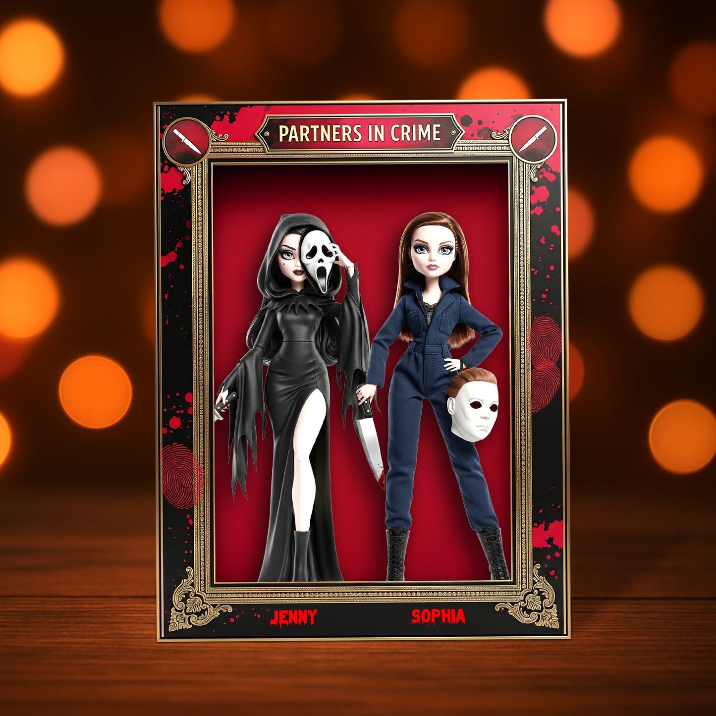 Horror Besties Plaque - Personalized Gifts For Besties 01natn180825