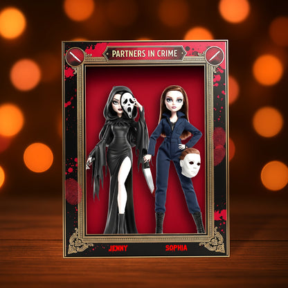 Horror Besties Plaque - Personalized Gifts For Besties 01natn180825