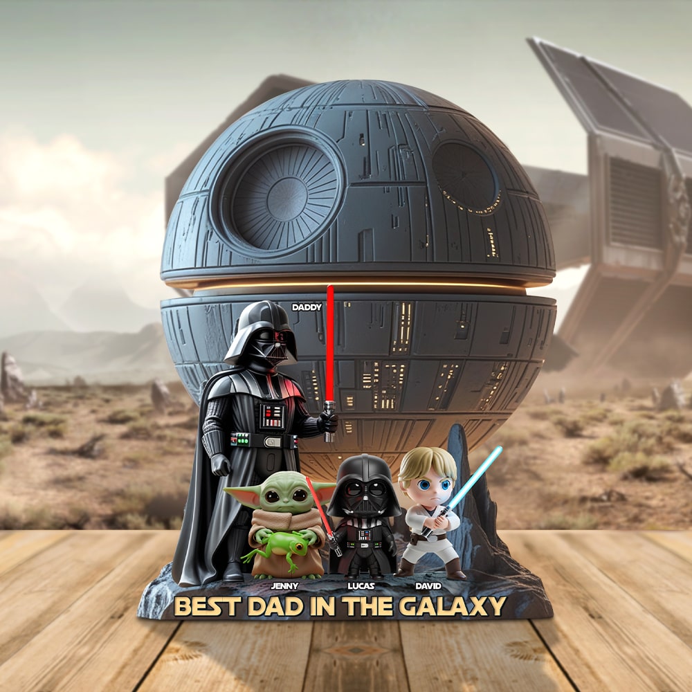 Personalized Gifts For Dad Acrylic Plaque, Best Dad In The Galaxy-Homacus