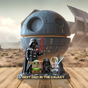Personalized Gifts For Dad Acrylic Plaque, Best Dad In The Galaxy-Homacus