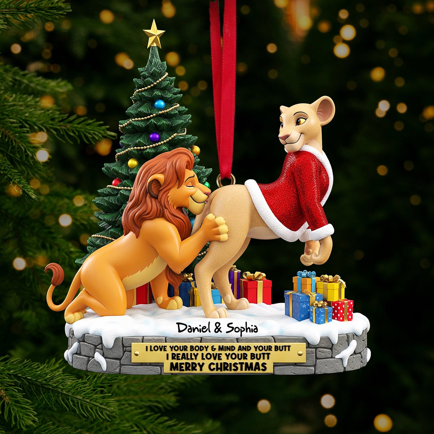 Naughty Wildland Couple Ornament - Personalized Gifts For Couple 06ohlu150925