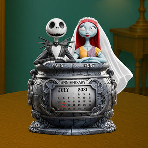 Skull Couple Personalized Anniversary Gifts For Couple Plaque 05totn140725