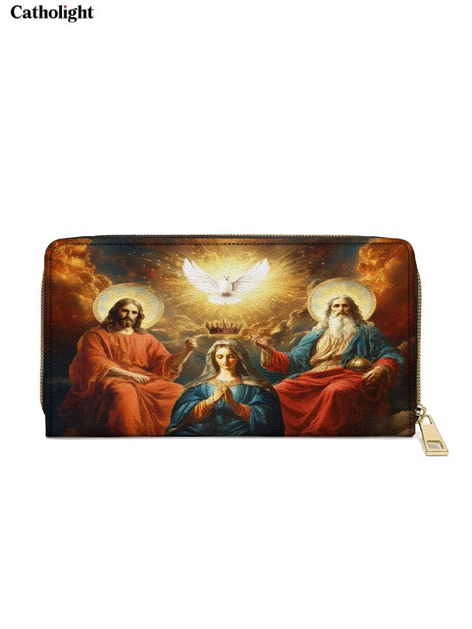 Catholight  Coronation Of Mary Leather Wallet Purse
