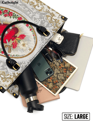Catholight  Immaculate Heart of Mary Elegance Leather Bag