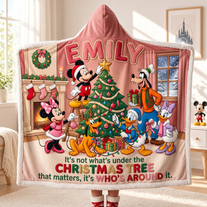 Christmas Gathering Hood Blanket - Personalized Gifts For Christmas 04natn261026