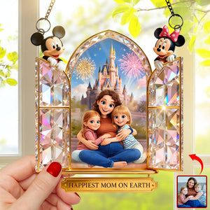 Happiest Mom On Earth Suncatcher - Custom Photo Gifts For Moms 05naqn060426