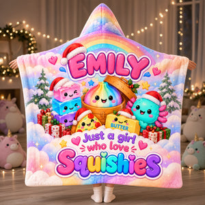 Just A Girl Who Love Squishies Lovely Hood Blanket - Personalized Christmas Gifts For Squishy Lovers 03nata261026