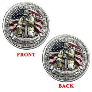 Firefighter Pride Printed Metal Coin - Personalized Gifts For Firefighter 03TOQN230226