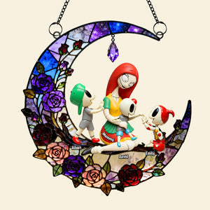 Spooky Mom and Kid Suncatcher Ornament - Personalized Gifts For Mom 05naqn240226