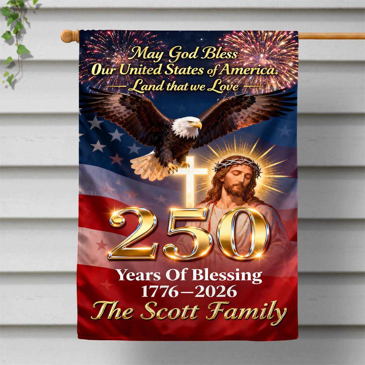250 Years Of Blessing House Flag - Personalized Gifts For Christians 02HUTN260226