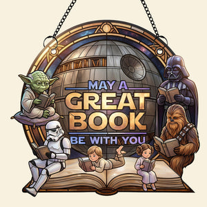 May A Great Book Be With You Suncatcher Ornament - Personalized Gifts 03PADT230226