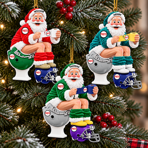 Dominate Santa Acrylic Ornament, Personalized Gifts For Sport Lovers 03qhqn201026