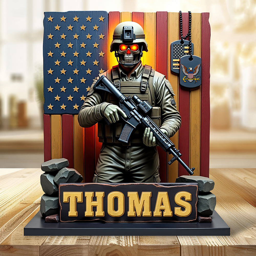 Veterans Military Plaque- Personalized Gifts For Veteran 04toqn170425 - Shaped Plaques - GoDuckee
