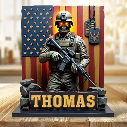Veterans Military Plaque- Personalized Gifts For Veteran 04toqn170425 - Shaped Plaques - GoDuckee