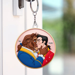 Cartoon LGBT Couple Keychain - Personalized Gifts For Couple 01hutn280525