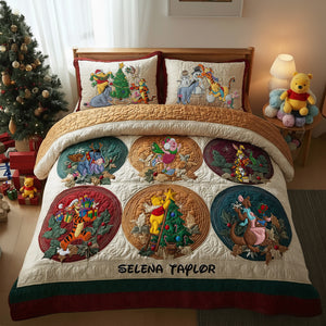 Cute Christmas Gang Quilt Bed Set - Personalized Gifts For Movie Fans 03QHLU031025