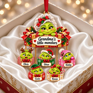 Grandma’s Little Monsters Acrylic Ornament - Personalized Gifts For Grandma 01TOTN201026