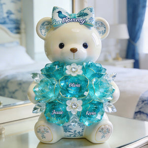 Sweet Bear Toile de Jouy Acrylic Plaque - Personalized Gifts For Mom 01PGTA310326