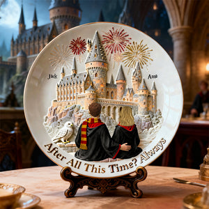 Always & Forever Round Plate - Personalized Gifts For Couple 02NATN311225