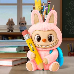 Fluffy Buddy Wooden Pen Holder Personalized Gifts For Kids 02NALU240725