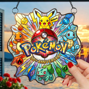 Pocket Creature Suncatcher - Personalized Gifts For Manga Lovers 06PAQN080426