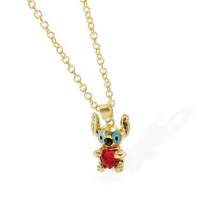 Cute Cartoon Necklace 02acxx020425 Love Heart Pendant