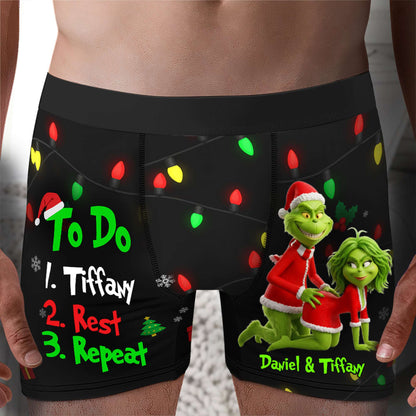 Grumpy Couple Christmas Boxers - Personalized Gifts For Him 05NALU110925