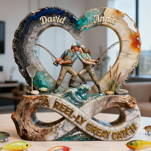 Fishing Couple Great Catch Acrylic Plaque - Personalized Gift For Fishing Couple 03QHLU160126