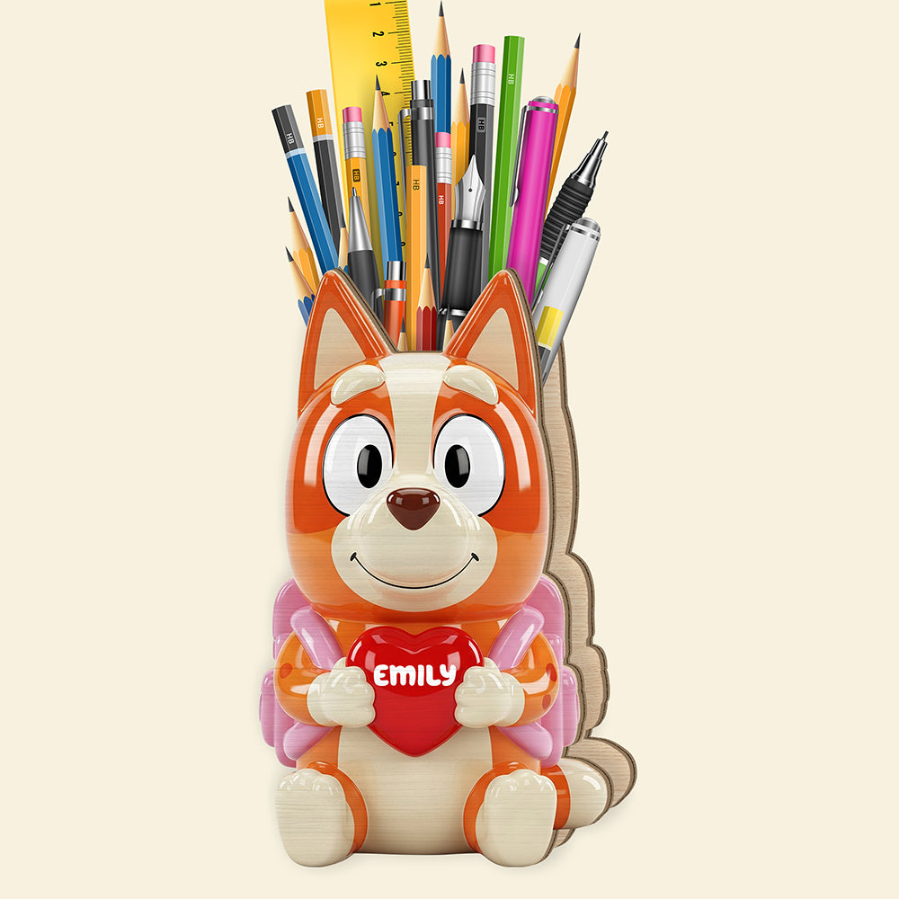 Back To School Wooden Pen Holder - Personalized Gifts For Kids 02naqn240725