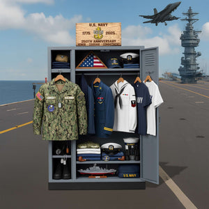 Military 250th Anniversary Personal Locker Plaque - Personalized Gifts For Veteran 052qhtn300625 NV