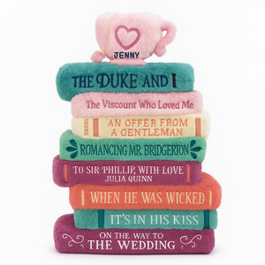 Book Stack Custom Shaped Pillow  - Personalized Gifts For Book Lovers 03natn031225