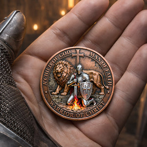 Warrior Of Christ Printed Metal Coin - Gift For Christian 04NALU130226