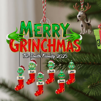 Ruby Socks Family Christmas Ornament Personalized Gifts For Family 01OHDT260825