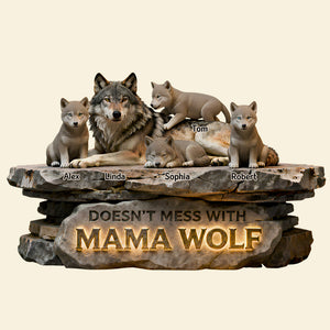 Mama Wolf Protection - Personalized Gifts For Wolf Lovers Acrylic Plaque 03HYDT270126